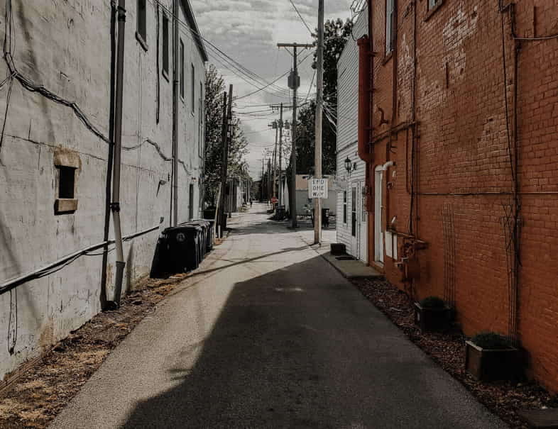 L'entrée d'une zone urbaine dégradée
