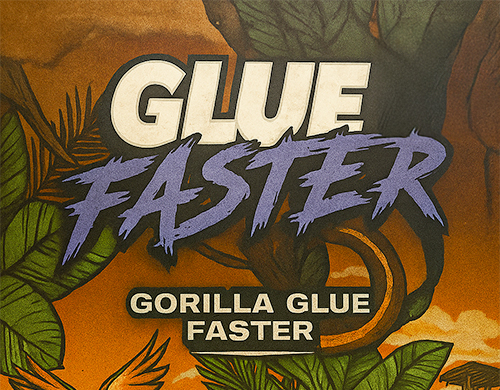 Logo officiel de Gorilla Glue Faster