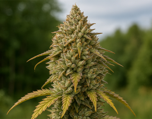 Plante Gorilla Glue #4cultivée en extérieur en floraison